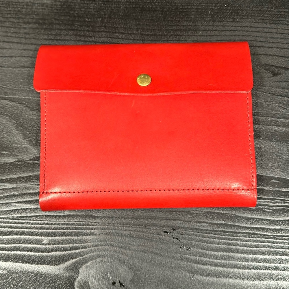 Shinola Leather Red Travel Jewelry case